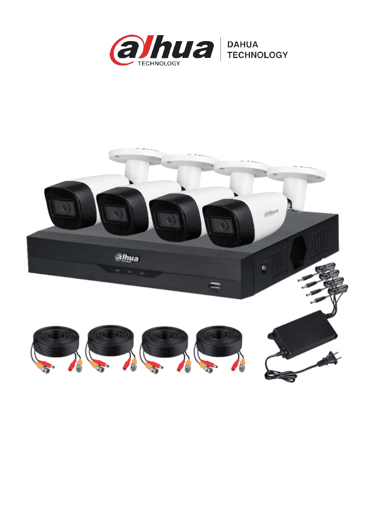 DAHUA KITXVR5104HS4KLI3+4HFW1500CMA- Kit de vigilancia de 4 canales 5 MP con audio y DVR WizSense con reconocimiento facial y H.265+. Soporta 4 canales + 4 IP o hasta 8 IP. Incluye 4 canales SMD Plus para búsqueda de humanos y vehículos DAHUA KITXVR5104HS4KLI3+4HFW1500CMA- Kit de vigilancia de 4 canales 5 MP con audio y DVR WizSense con reconocimiento facial y H.265+. Soporta 4 canales + 4 IP o hasta 8 IP. Incluye 4 canales SMD Plus para búsqueda de humanos y vehículos